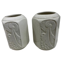 Pareja de jarrones Art-Deco vintage