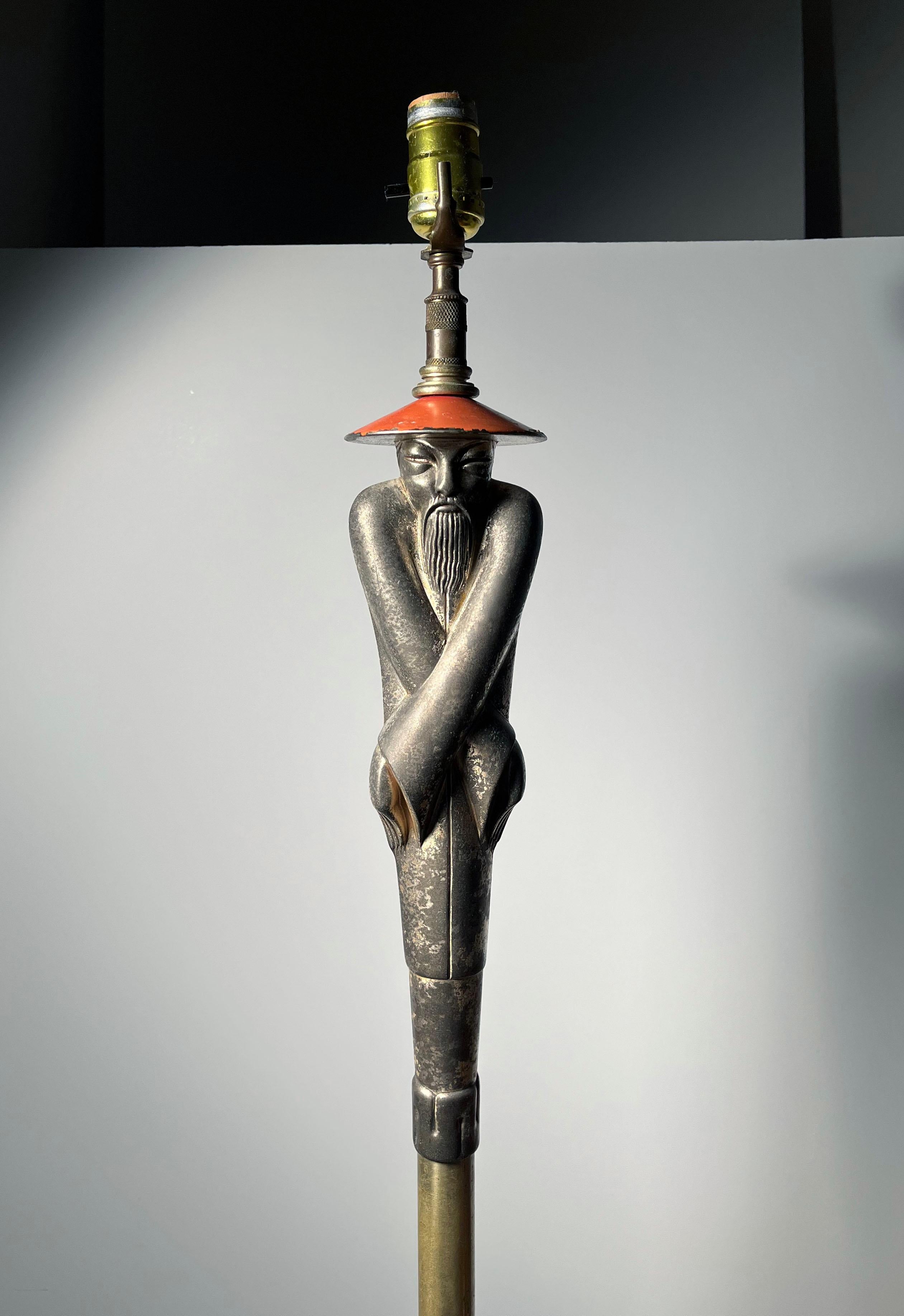 Pair of Vintage Art Deco Viktor Schreckengost Chinoiserie Floor Lamps For Sale 5
