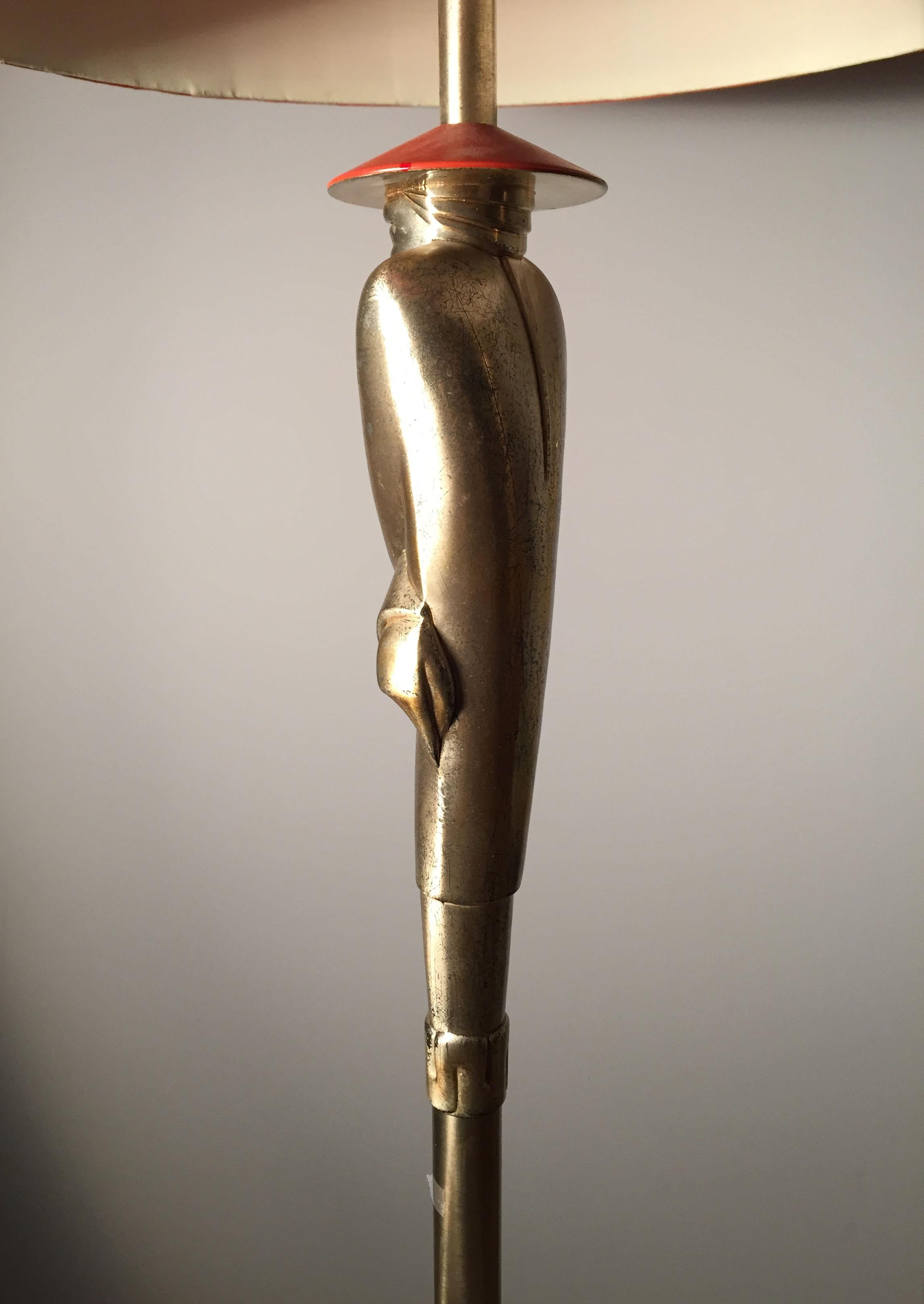 Pair of Vintage Art Deco Viktor Schreckengost Chinoiserie Floor Lamps For Sale 1