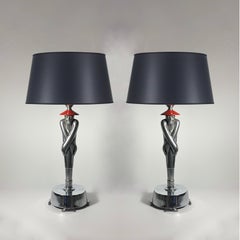 Coppia di lampade da tavolo vintage Art of Vintage Viktor Schreckengost Chinoiserie