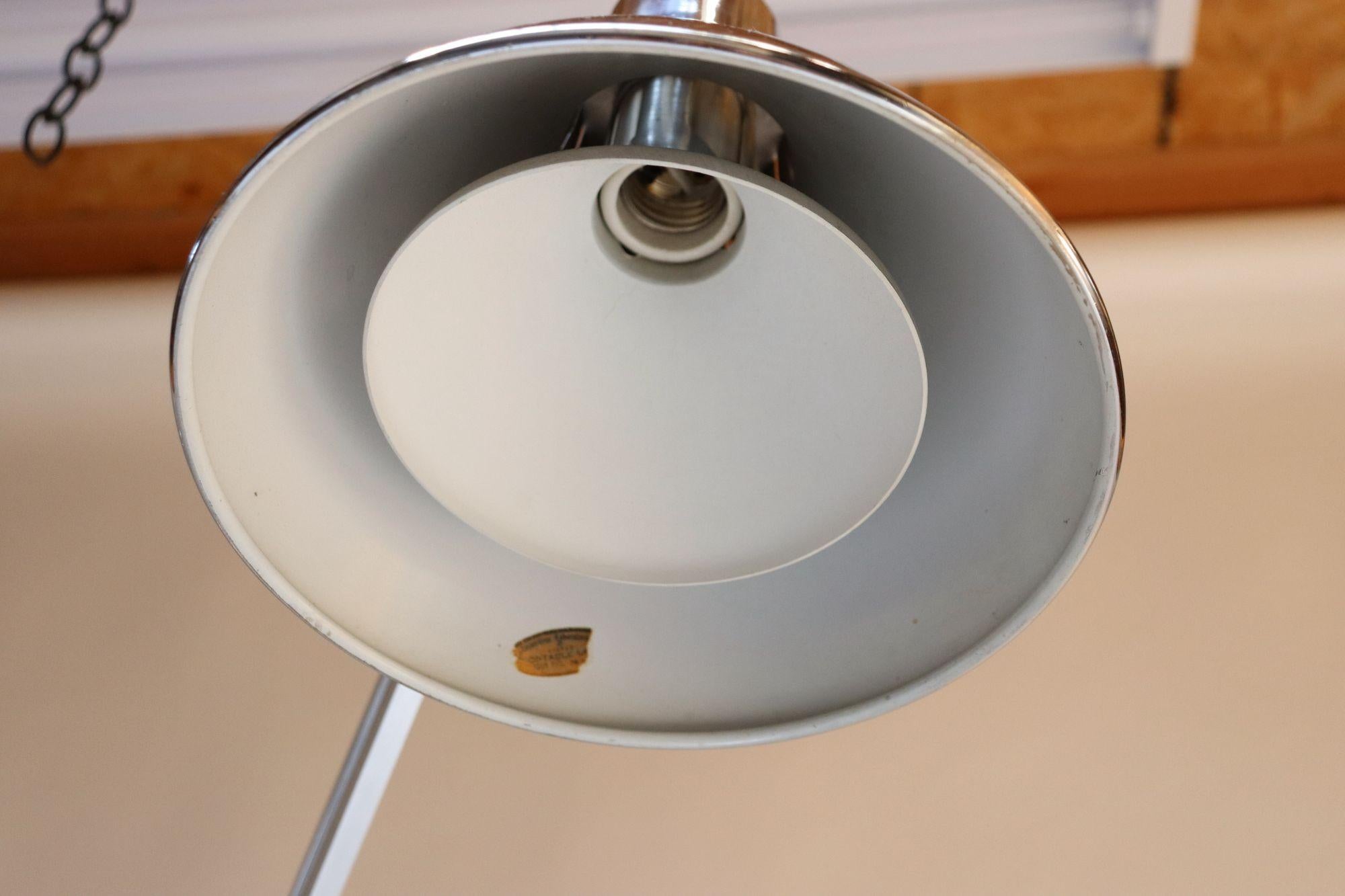 Pair of Vintage Articulating Chrome Desk/Task Lamps by Jac Jacobsen for Luxo For Sale 5
