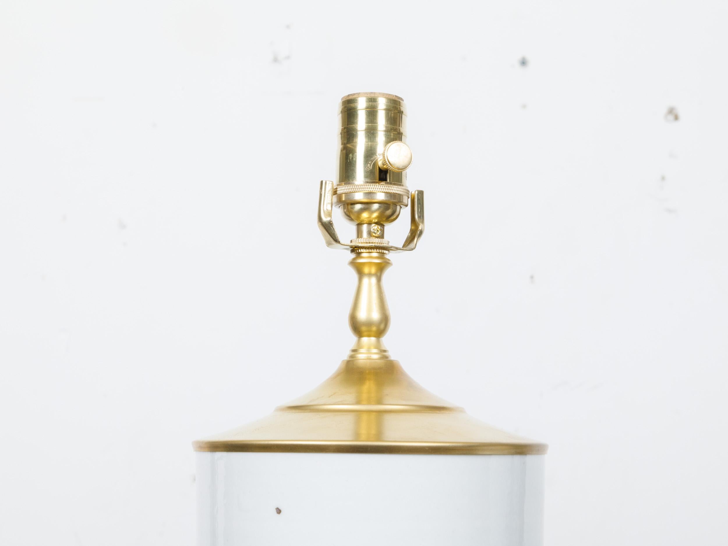 Paire de lampes de table en porcelaine asiatique à jarres de gingembre - USA câblée en vente 1