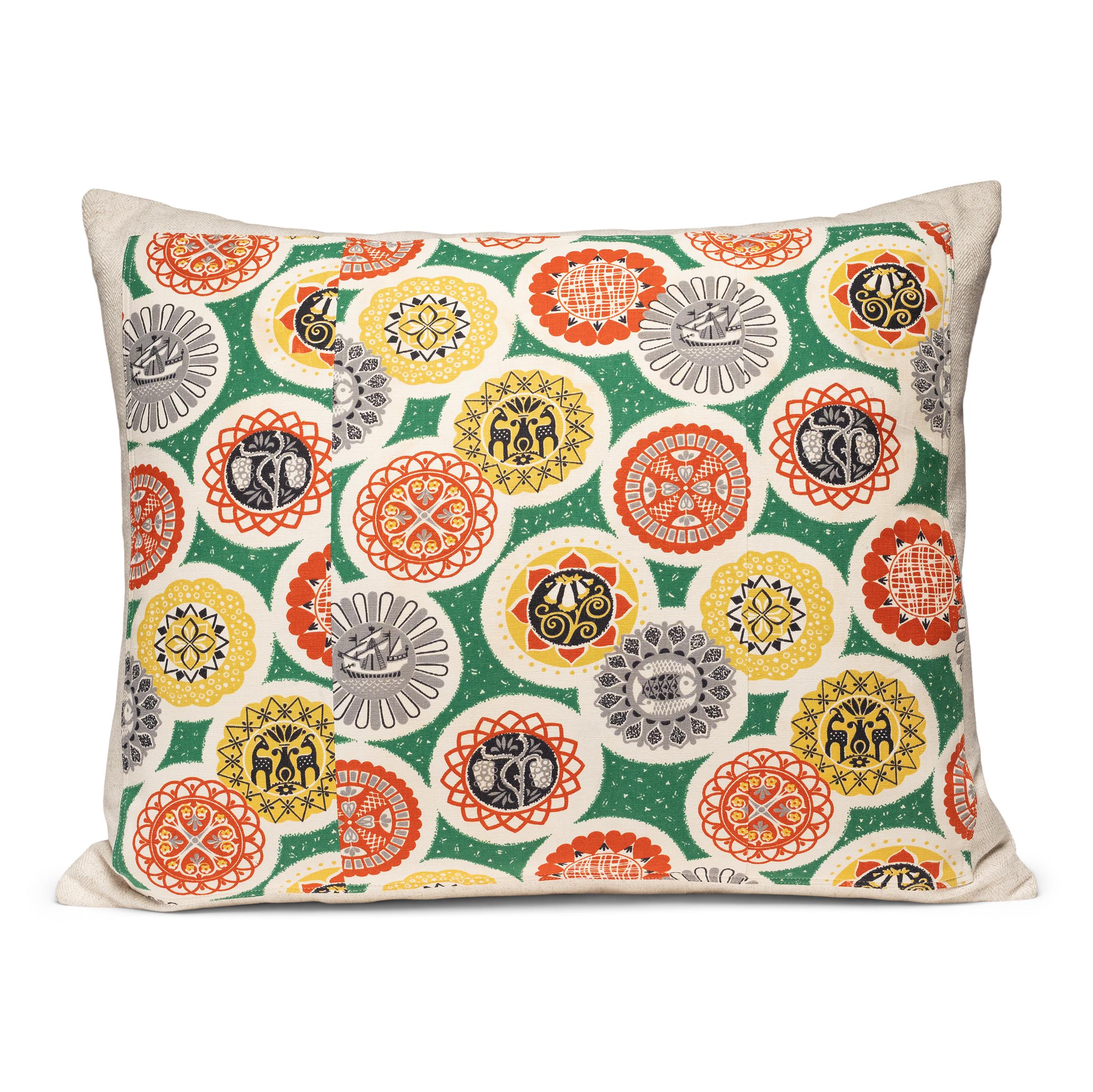 Cotton Pair of Vintage Atomic Age Throw Pillows For Sale