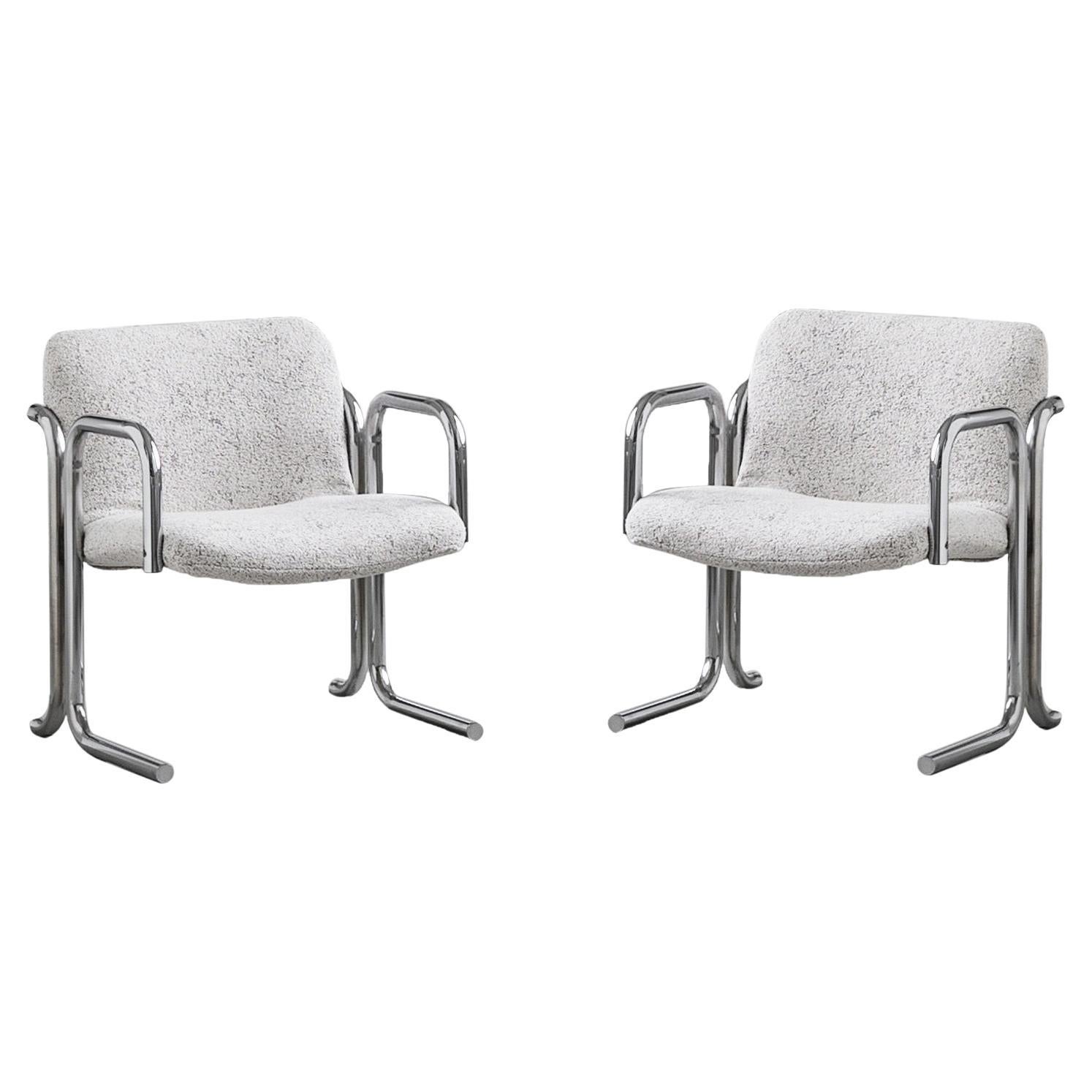 Pair of  vintage "Attica" chairs by Gaetano Croce and Paolo Favaretto for Emmegi