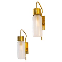Pair of Vintage Azucena Lp10 "Bidoni" Wall Lamps, Luigi Caccia Dominioni Design