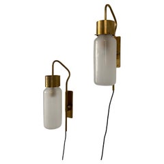 Pair of Vintage Azucena Lp10 "Bidoni" Wall Lamps, Luigi Caccia Dominioni Design