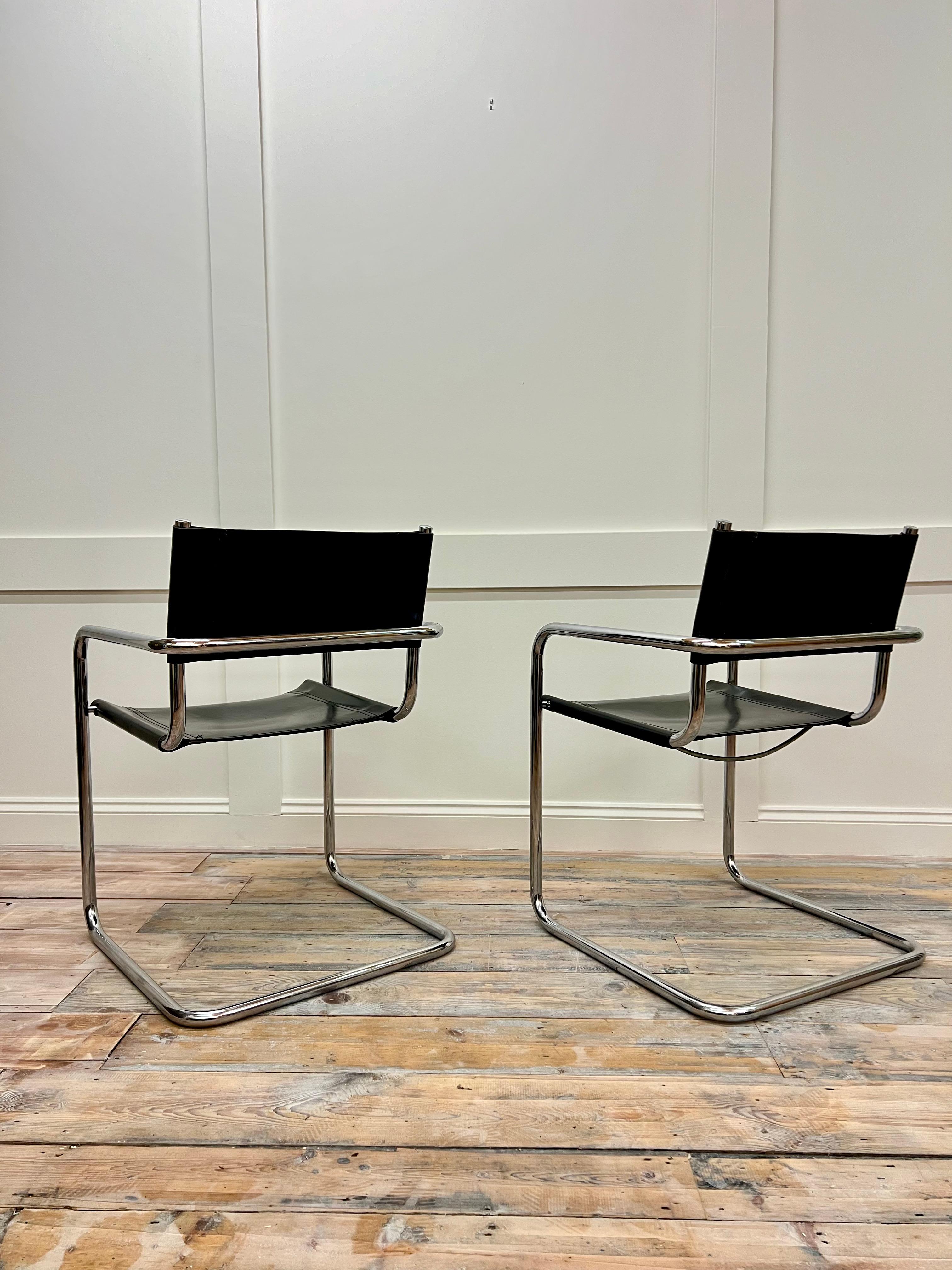 Set of 2 Bauhaus Armchairs by Marcel Breuer B34 for Matteo Grassi, Italy c.1960 7