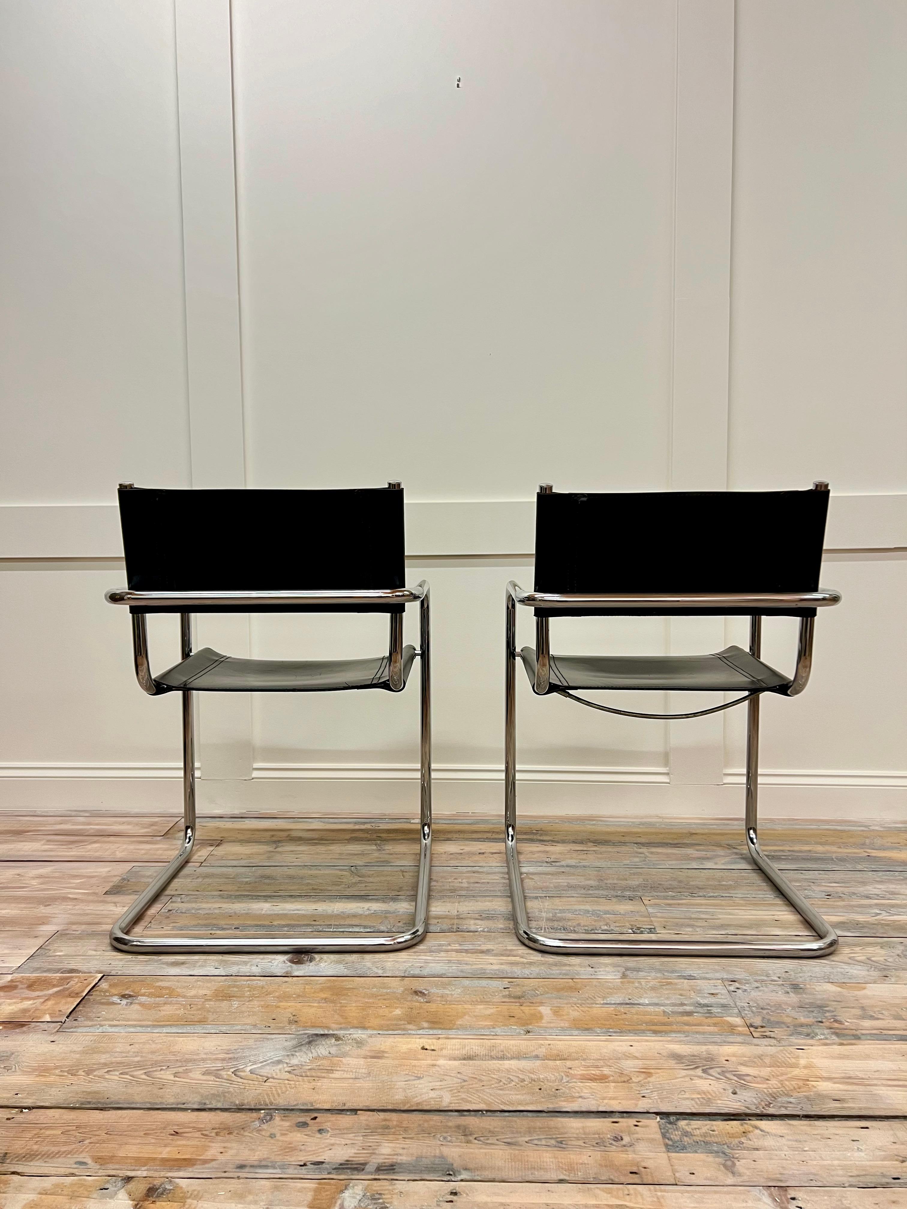 Set of 2 Bauhaus Armchairs by Marcel Breuer B34 for Matteo Grassi, Italy c.1960 1