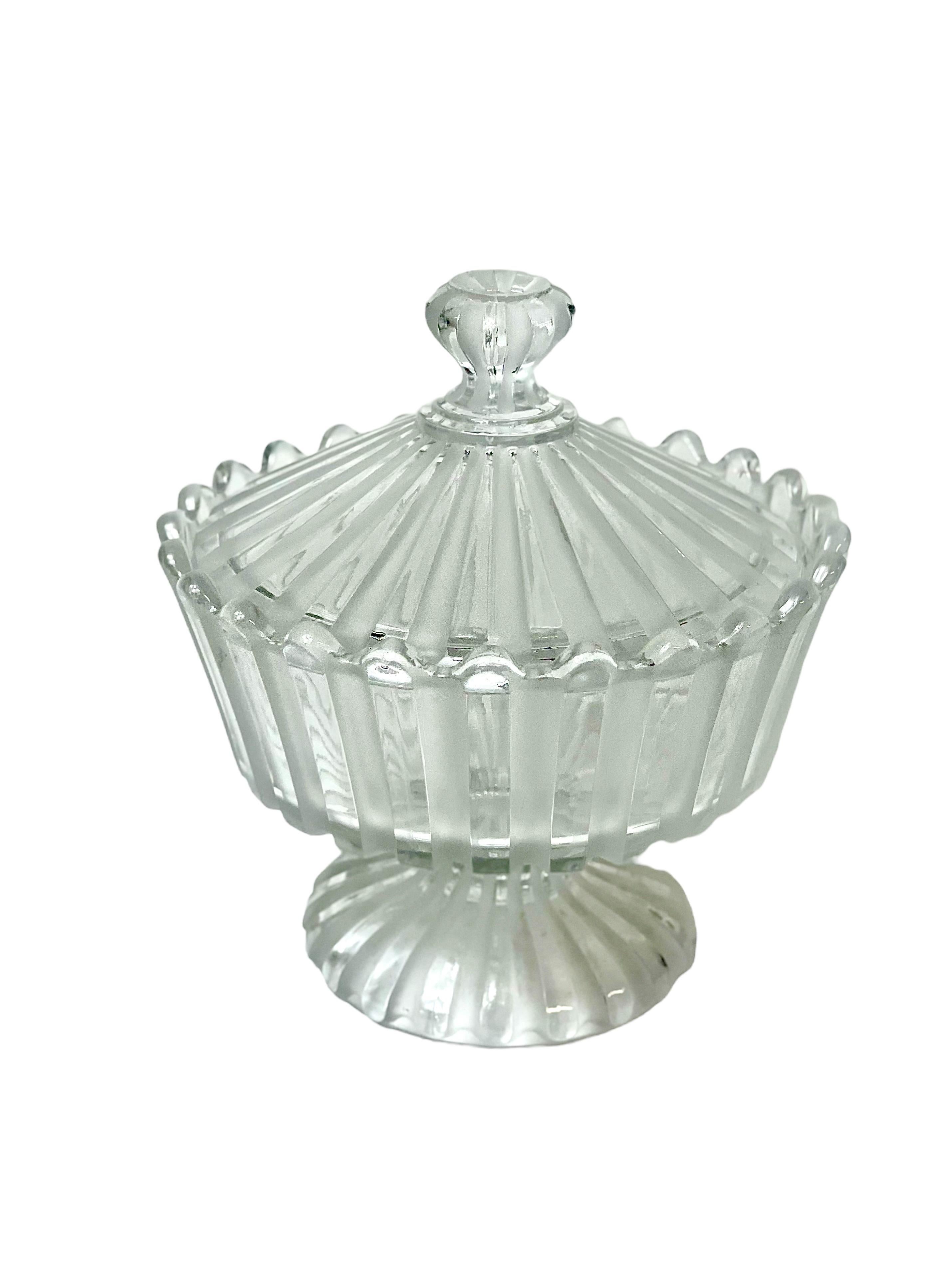 baccarat candy dish with lid