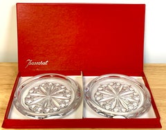 Pair of Vintage Baccarat Crystal Wine Coasters