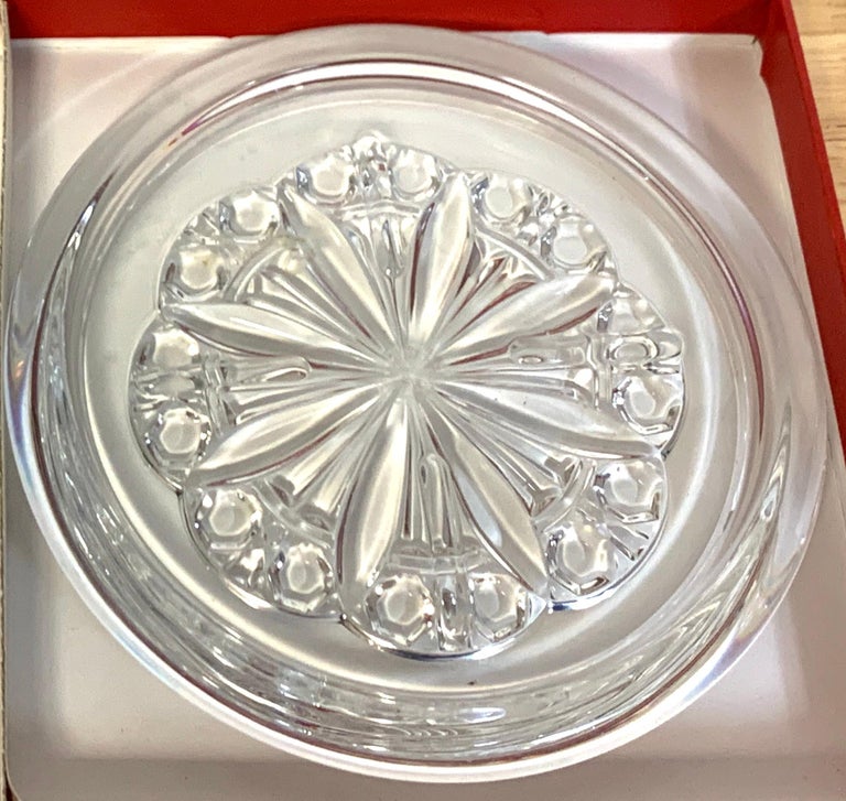 Pair of Vintage Baccarat Crystal Wine Coasters at 1stDibs