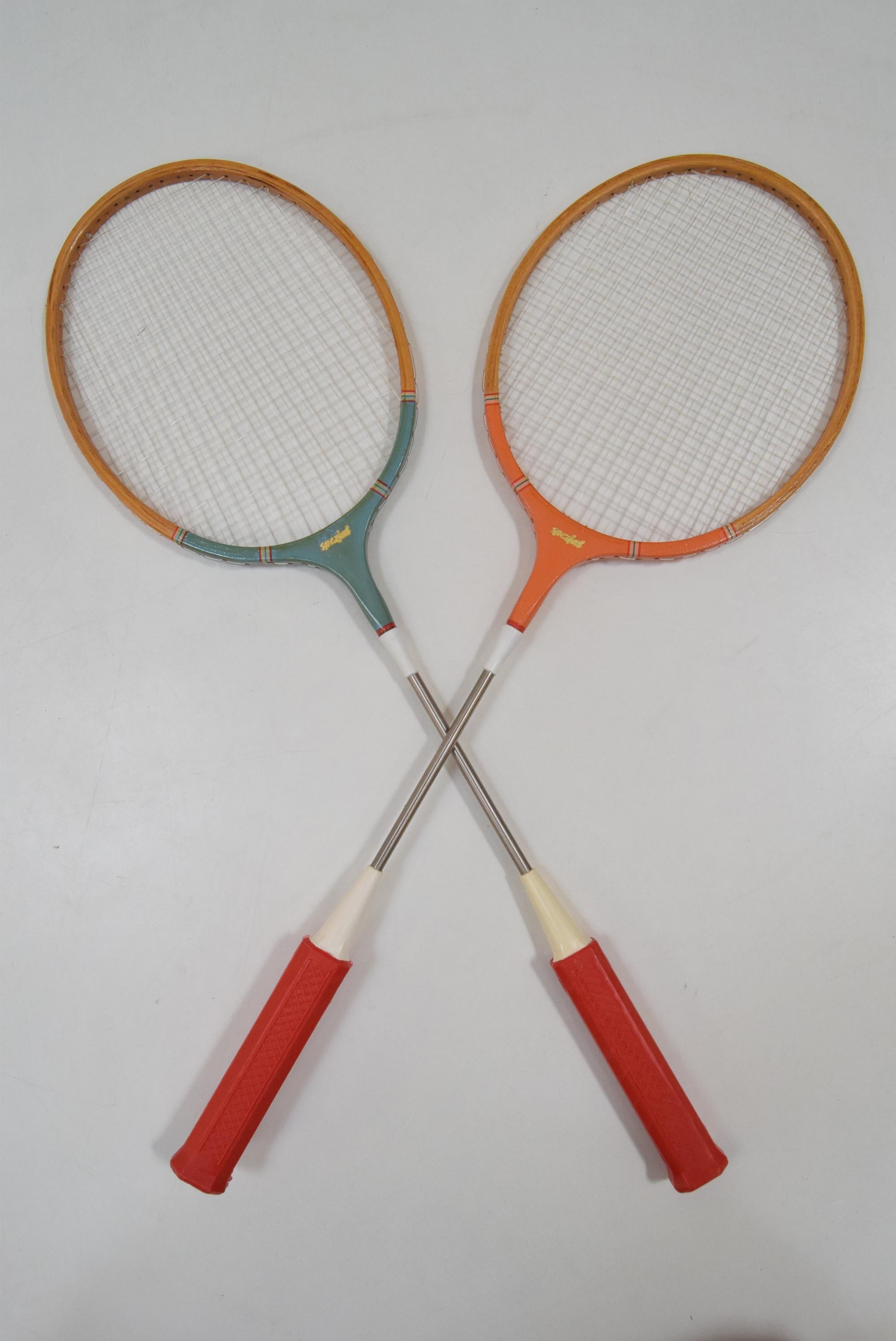 Late 20th Century Pair of Vintage Badminton Rackets, circa 1980's