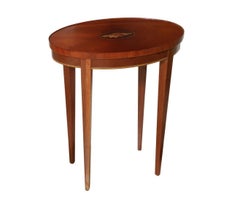 Pair of Vintage Baker Furniture Marquetry Inlaid Tables