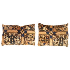 Pair of Vintage Persian Baktiari Decorative Oriental Rug Pillows