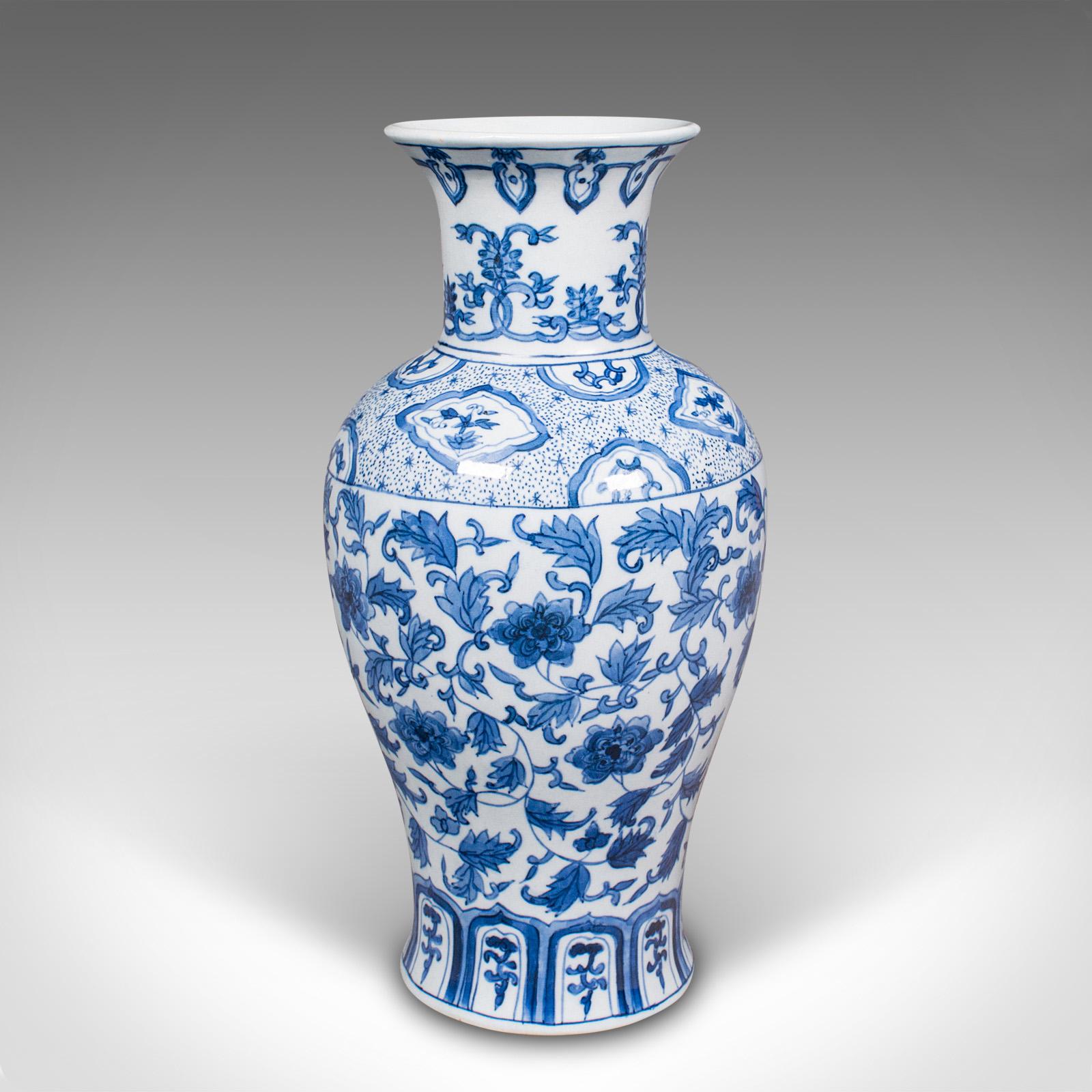 Pair Of Vintage Baluster Flower Vases, Chinese, Ceramic, Art Deco, Circa 1940 4