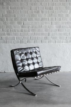 Paire de chaises Barcelona vintage de Mies van der Rohe