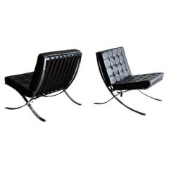 Pair of Retro Barcelona Chairs by Mies van der Rohe