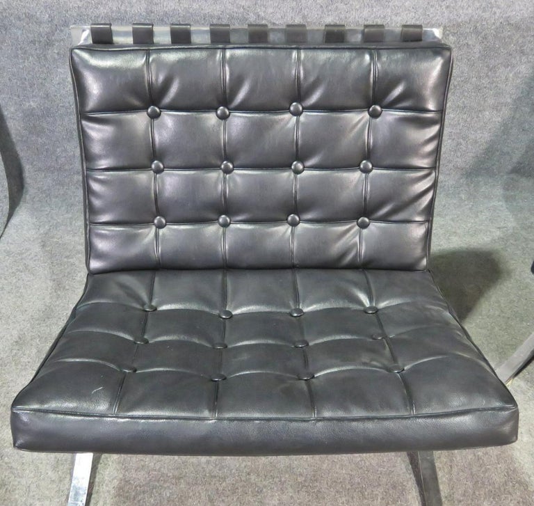 Pair of Vintage Barcelona Style Chairs For Sale at 1stDibs barcelona