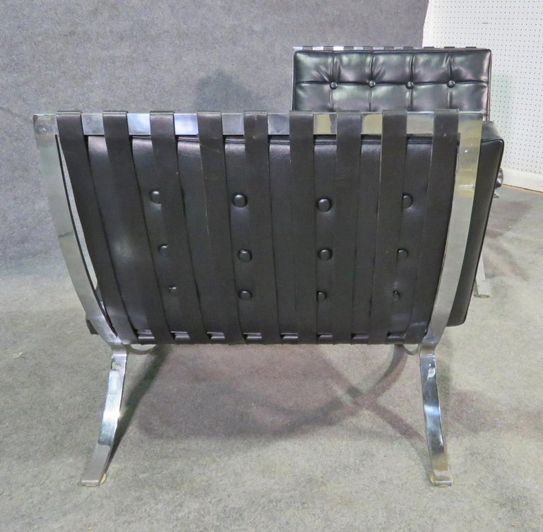 Pair of Vintage Barcelona Style Chairs For Sale at 1stDibs barcelona