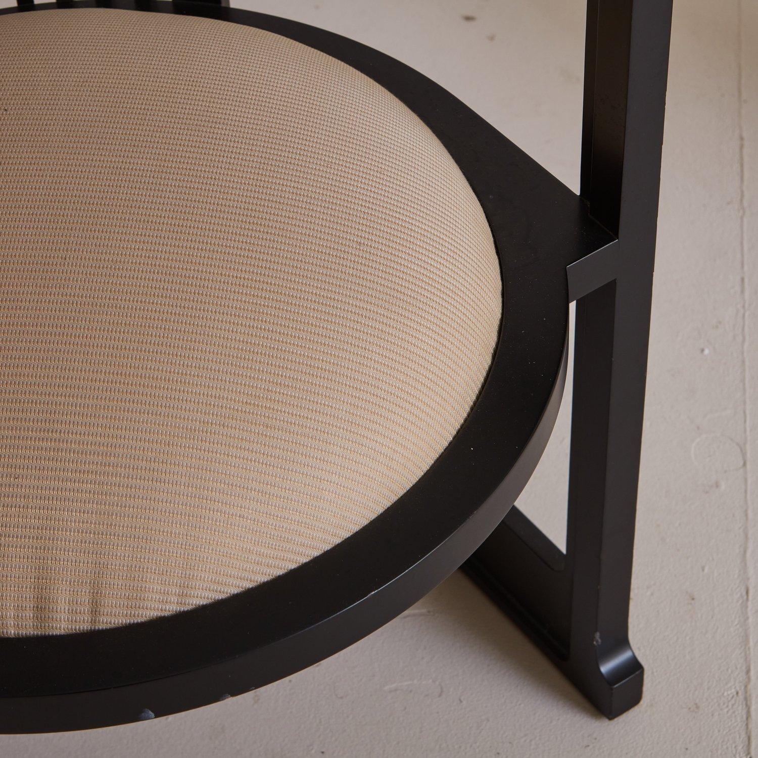 Pair of Vintage Barrel Chairs Attributed to Frank Lloyd Wright for Cassina In Good Condition In Chicago, IL