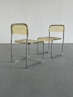 Pair of Vintage Bauhaus Design Cantilever Dining Chairs by Arc Linea, Italy 80s