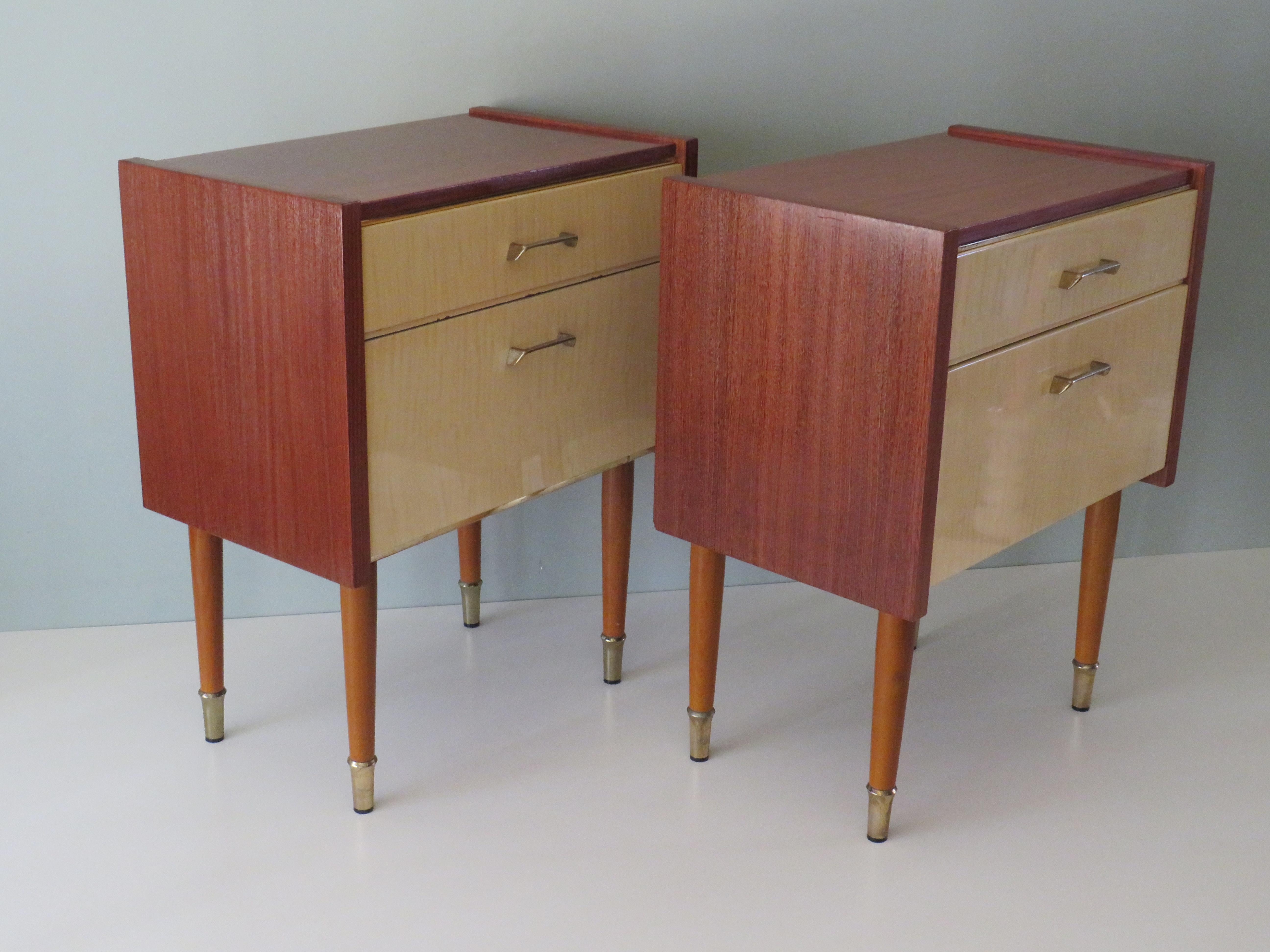 Pair of Vintage Bedside Tables, 1950s 3