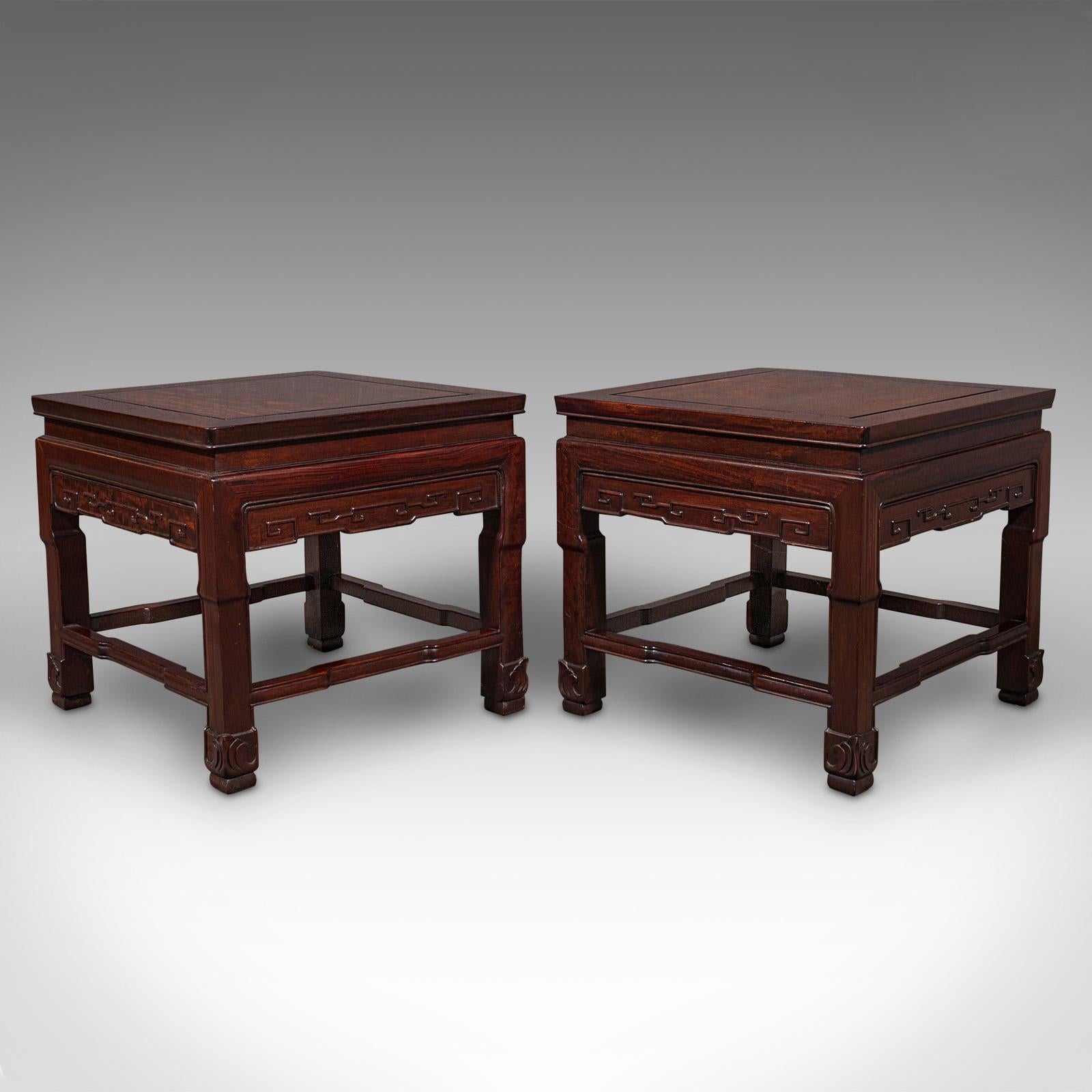 Pair of Vintage Bedside Tables, Oriental, Nightstand, Side, Coffee, Art Deco 1