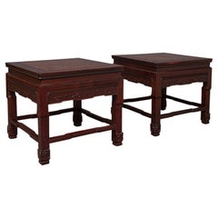 Pair of Vintage Bedside Tables, Oriental, Nightstand, Side, Coffee, Art Deco