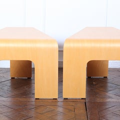 Pair of Vintage Bent Wood Side Tables