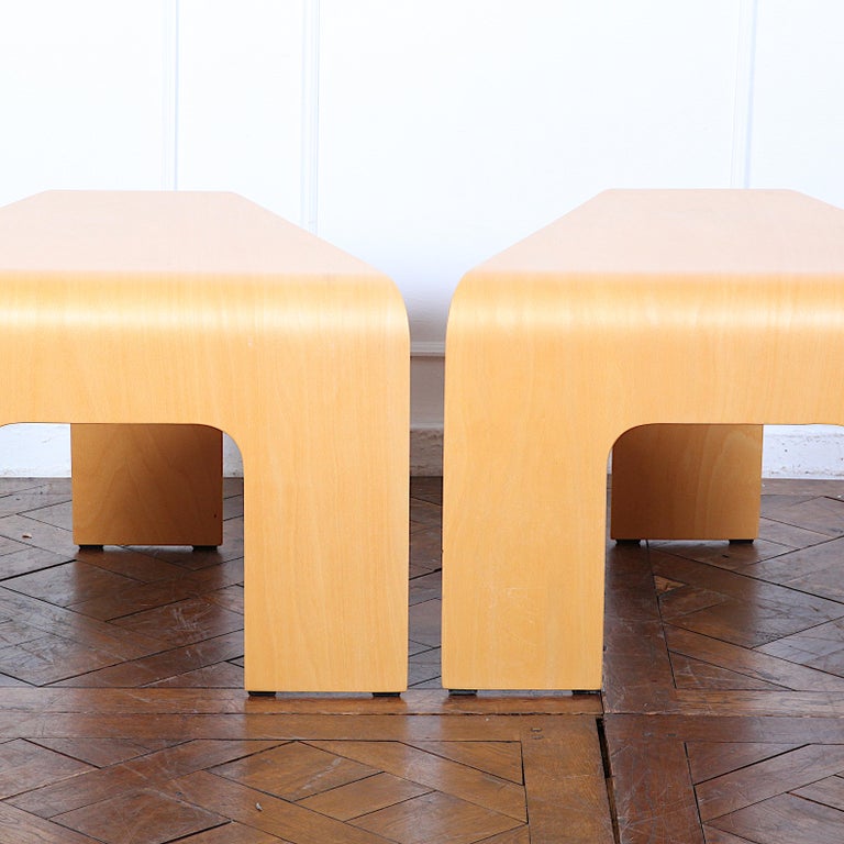 Pair of Vintage Bent Wood Side Tables For Sale at 1stDibs bent