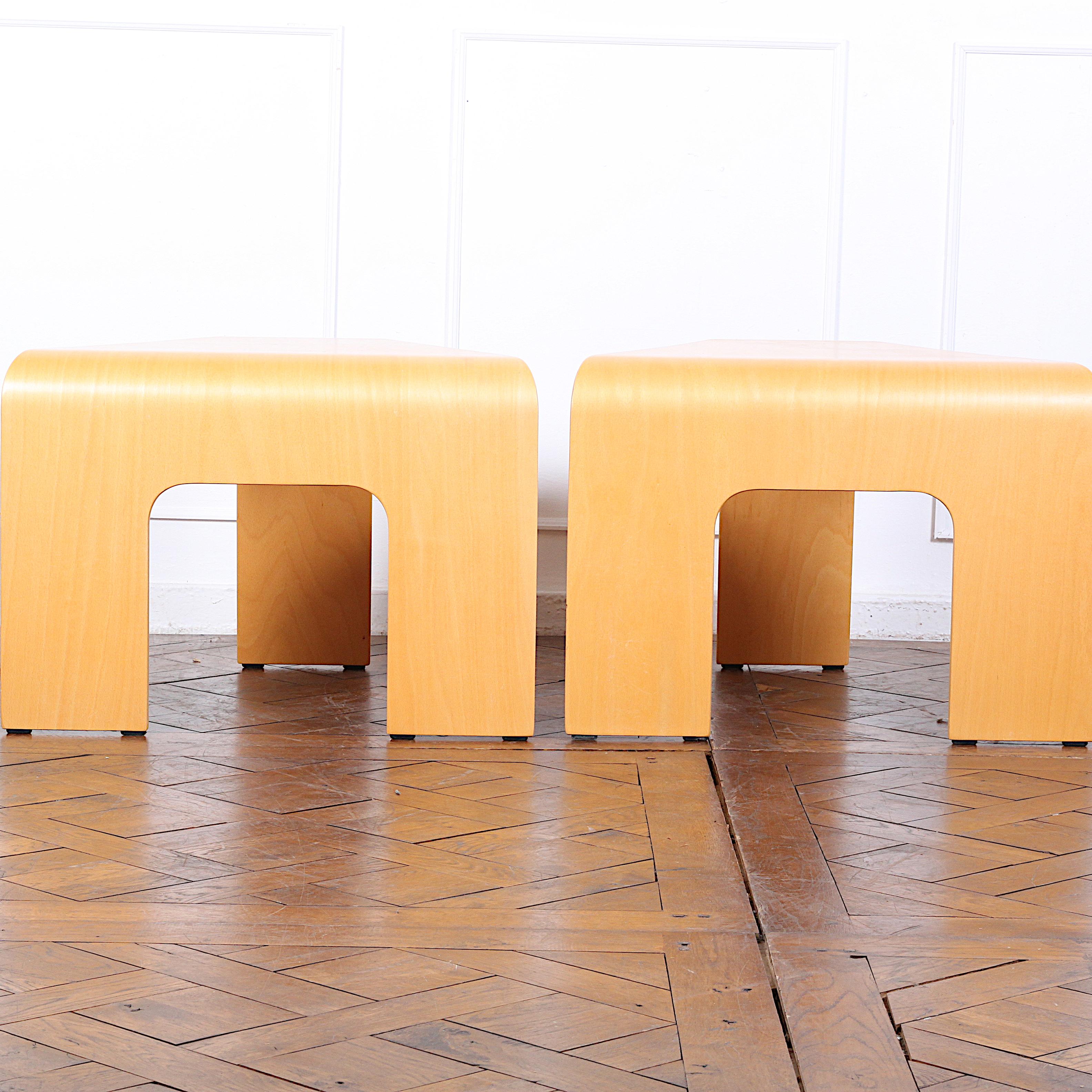 bent plywood side table