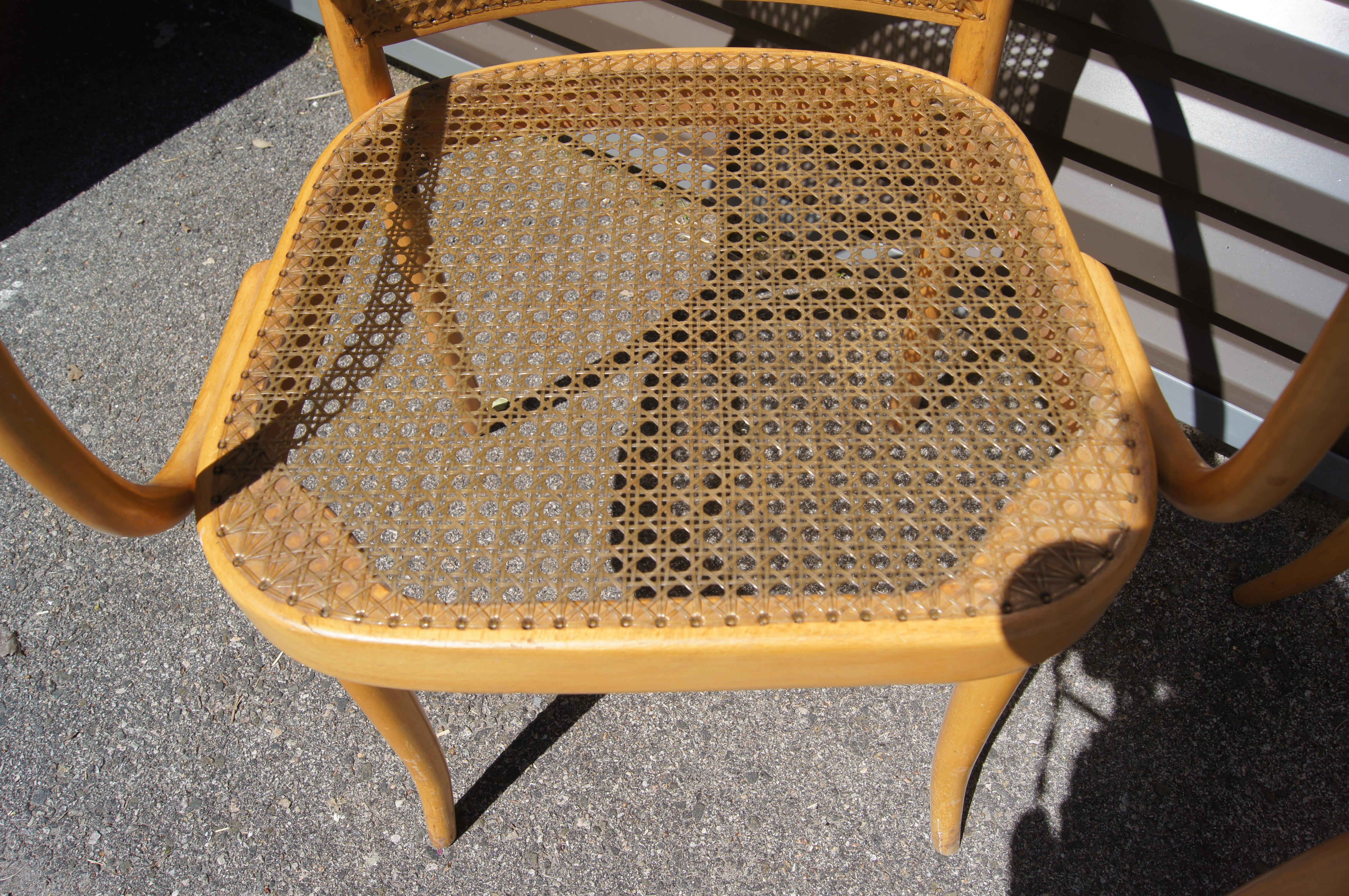 Bauhaus Pair of Vintage Bentwood Armchairs by Joseph Hoffmann for Stendig