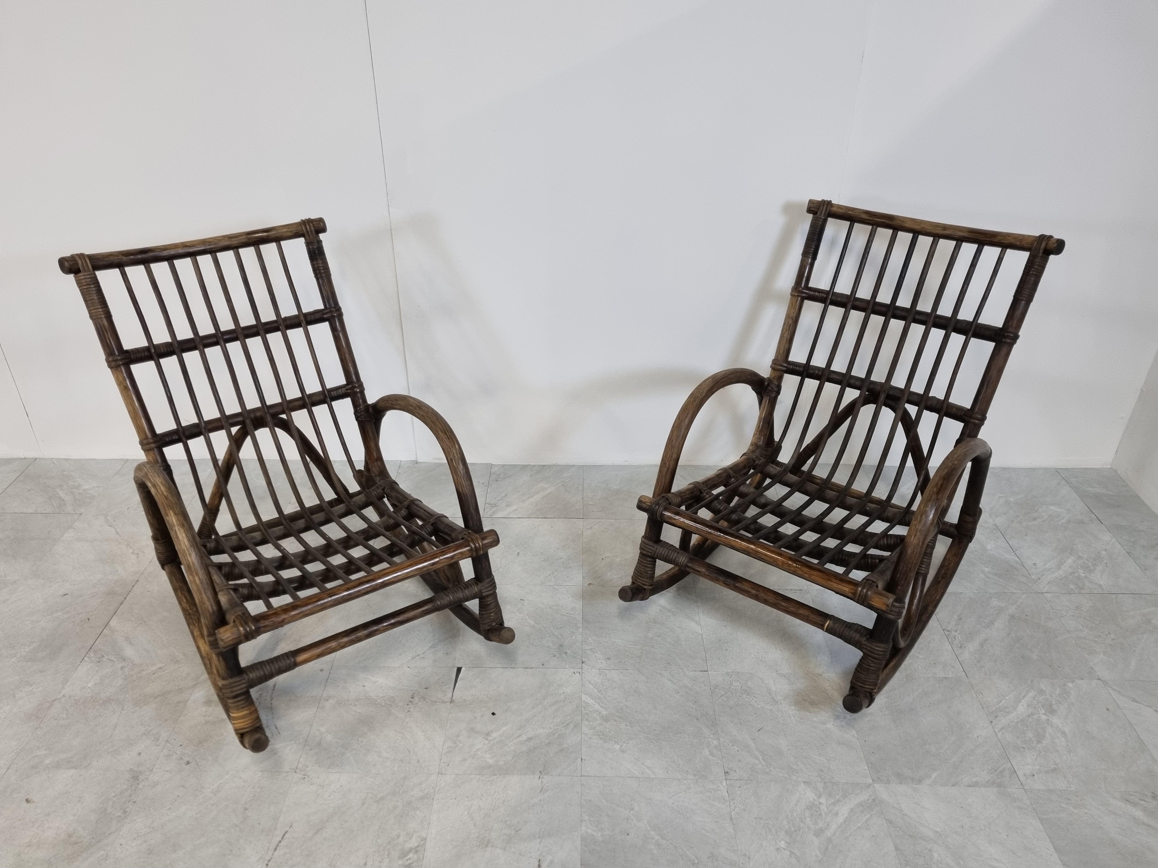 Mid-Century Modern Pair of Vintage Bentwood Rocking Chairs, 1960s