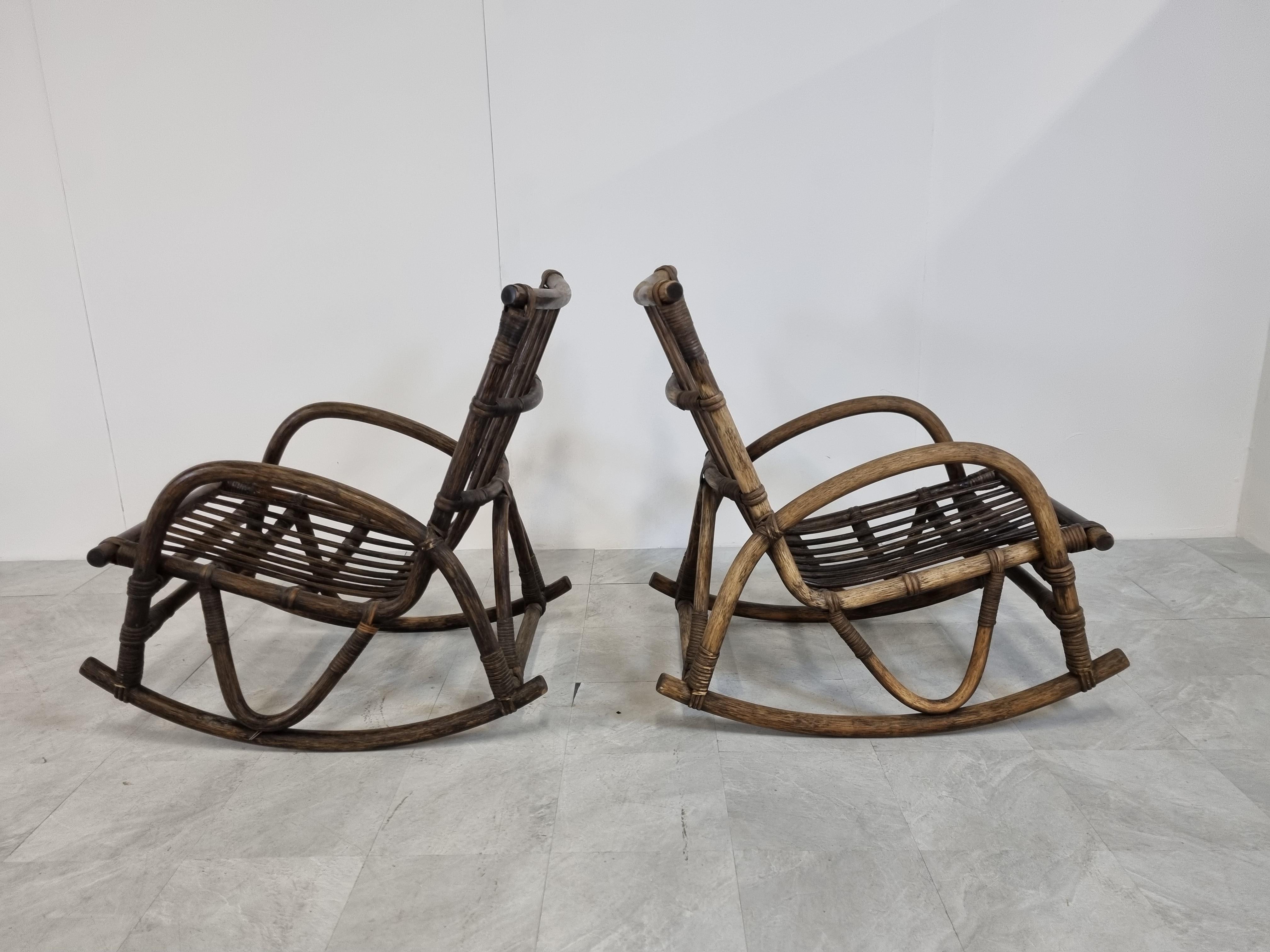 Mid-20th Century Pair of Vintage Bentwood Rocking Chairs, 1960s
