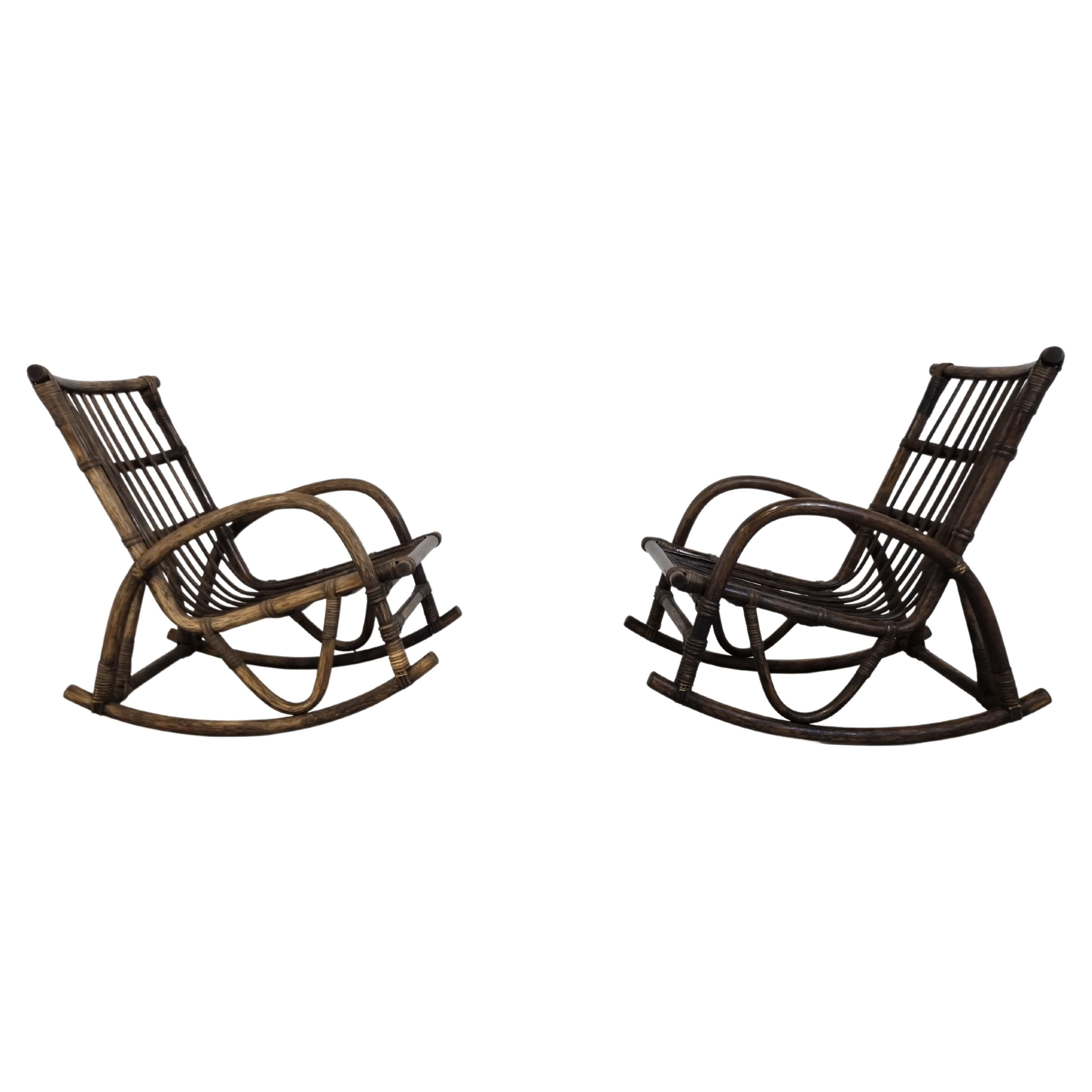 Pair of Vintage Bentwood Rocking Chairs, 1960s