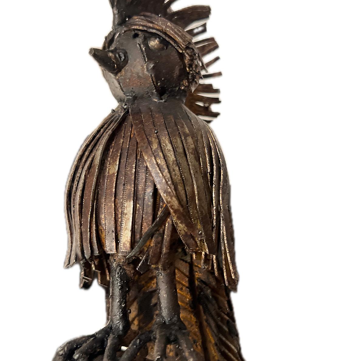 Patinated Pair of Vintage Bird Sconces For Sale