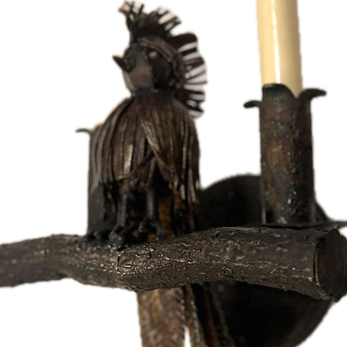 Mid-20th Century Pair of Vintage Bird Sconces For Sale