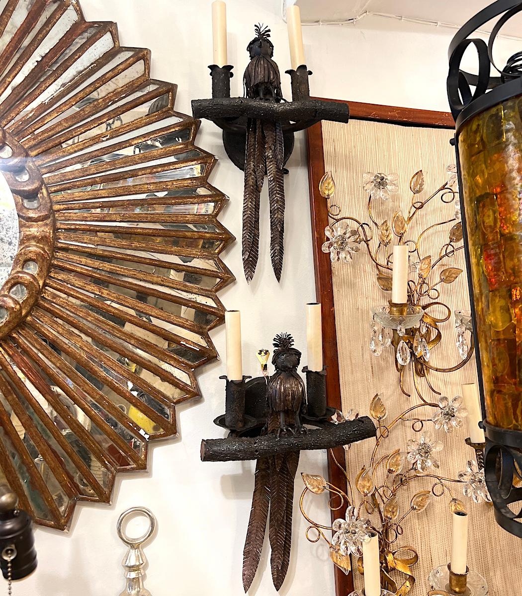 Pair of Vintage Bird Sconces For Sale 2