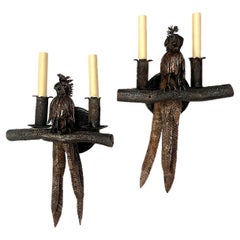Pair of Vintage Bird Sconces