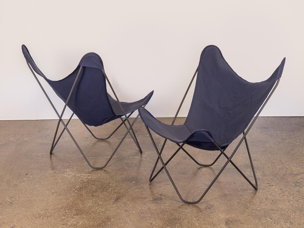 Welded Pair of Vintage BKF Hardoy Butterfly Chairs for Knoll