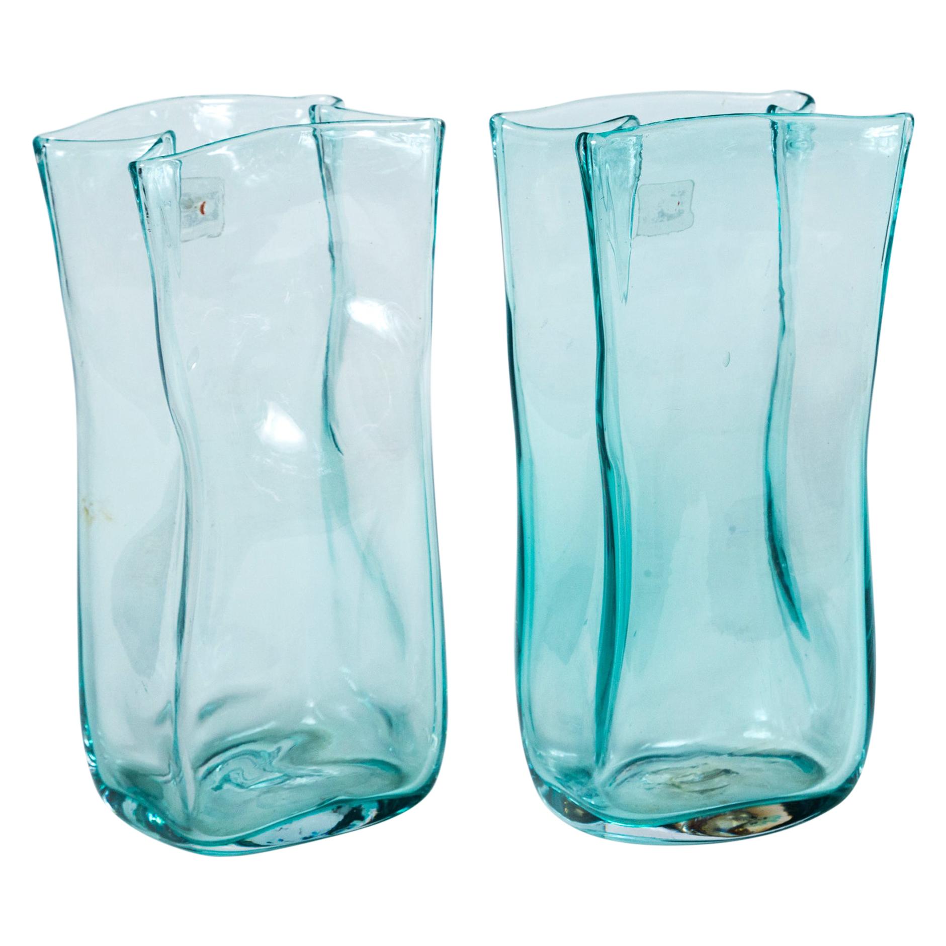 Pair of Vintage Blenko Glass Vases, circa 1960's