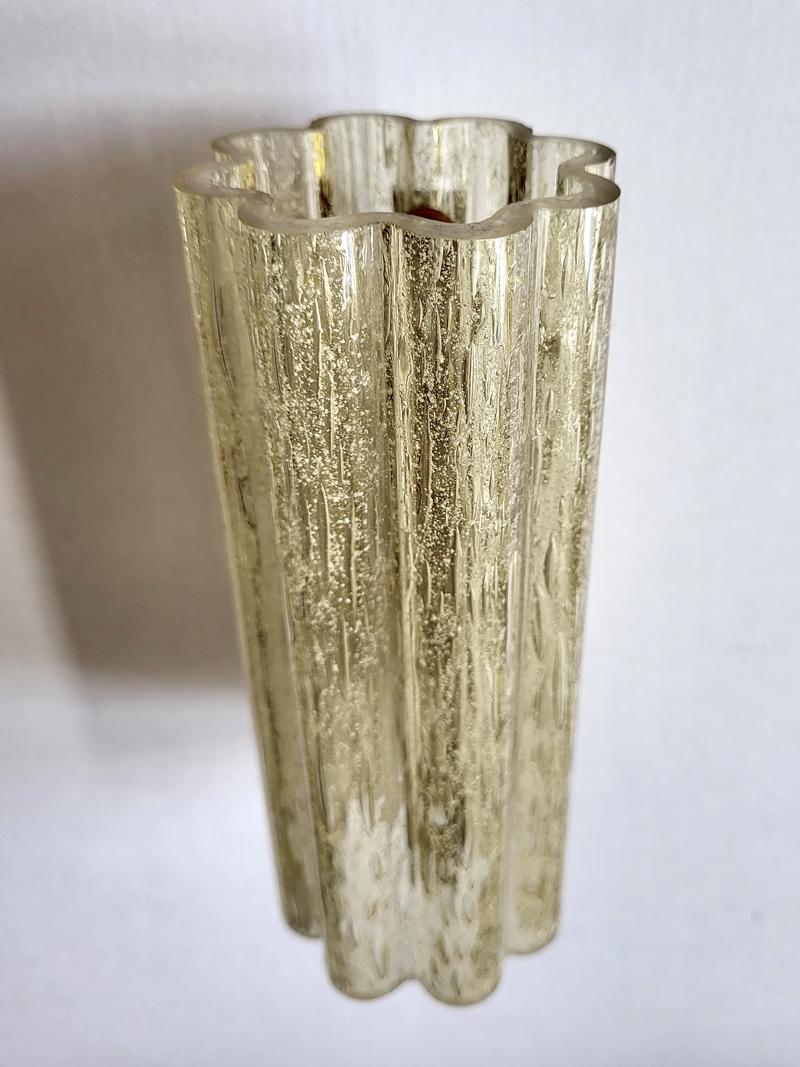 German Pair of Vintage Blown Bubble Glass Wall Lights Sconces, 1960s For Sale