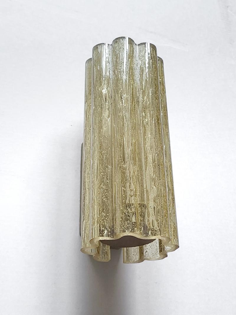 Pair of Vintage Blown Bubble Glass Wall Lights Sconces, 1960s In Good Condition For Sale In Berlin, DE