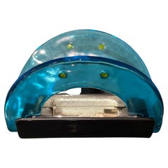 Pair of Vintage Blue Abstract Sconces by Leucos