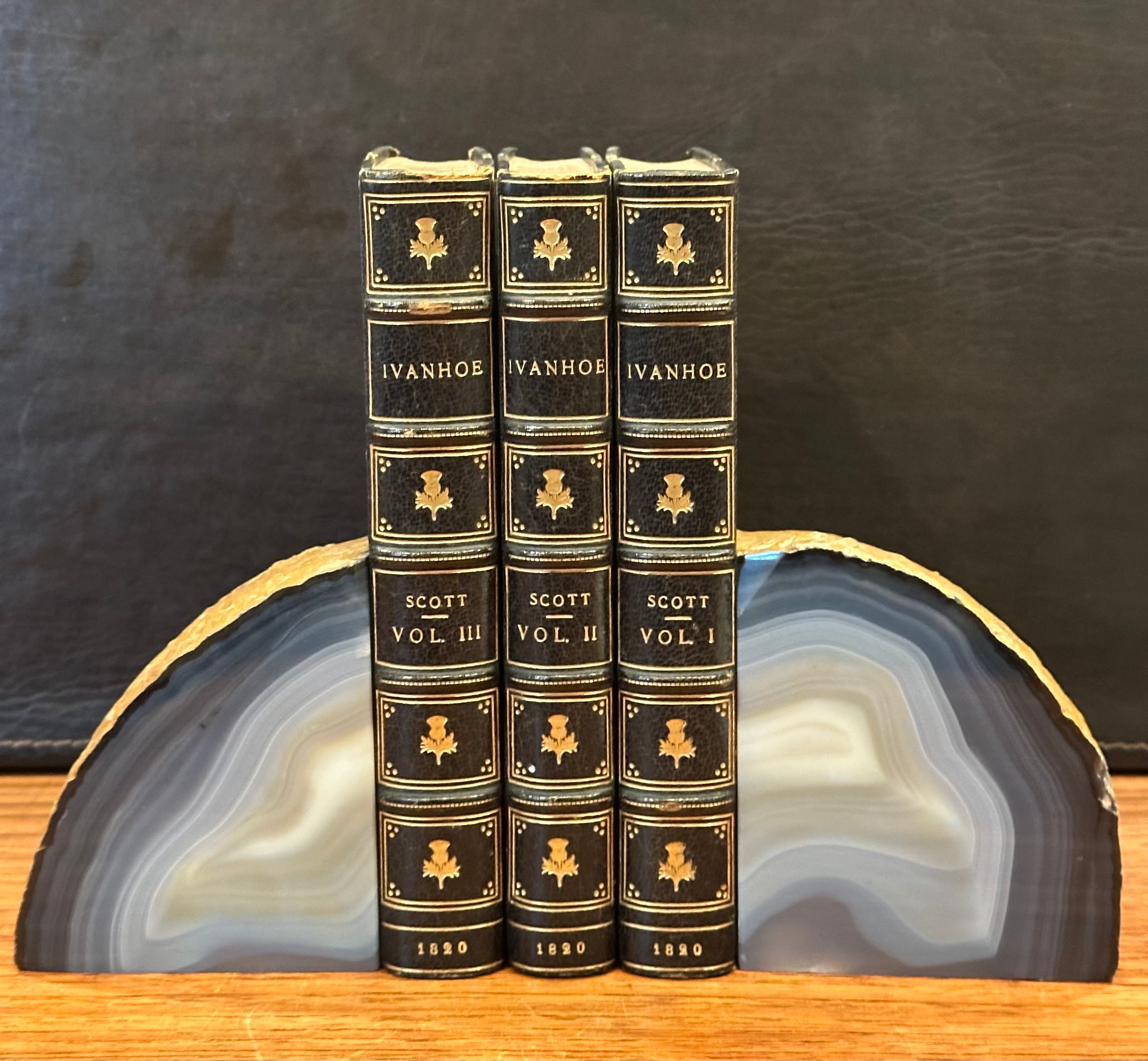 Pair of Vintage Blue Geode Bookends 6