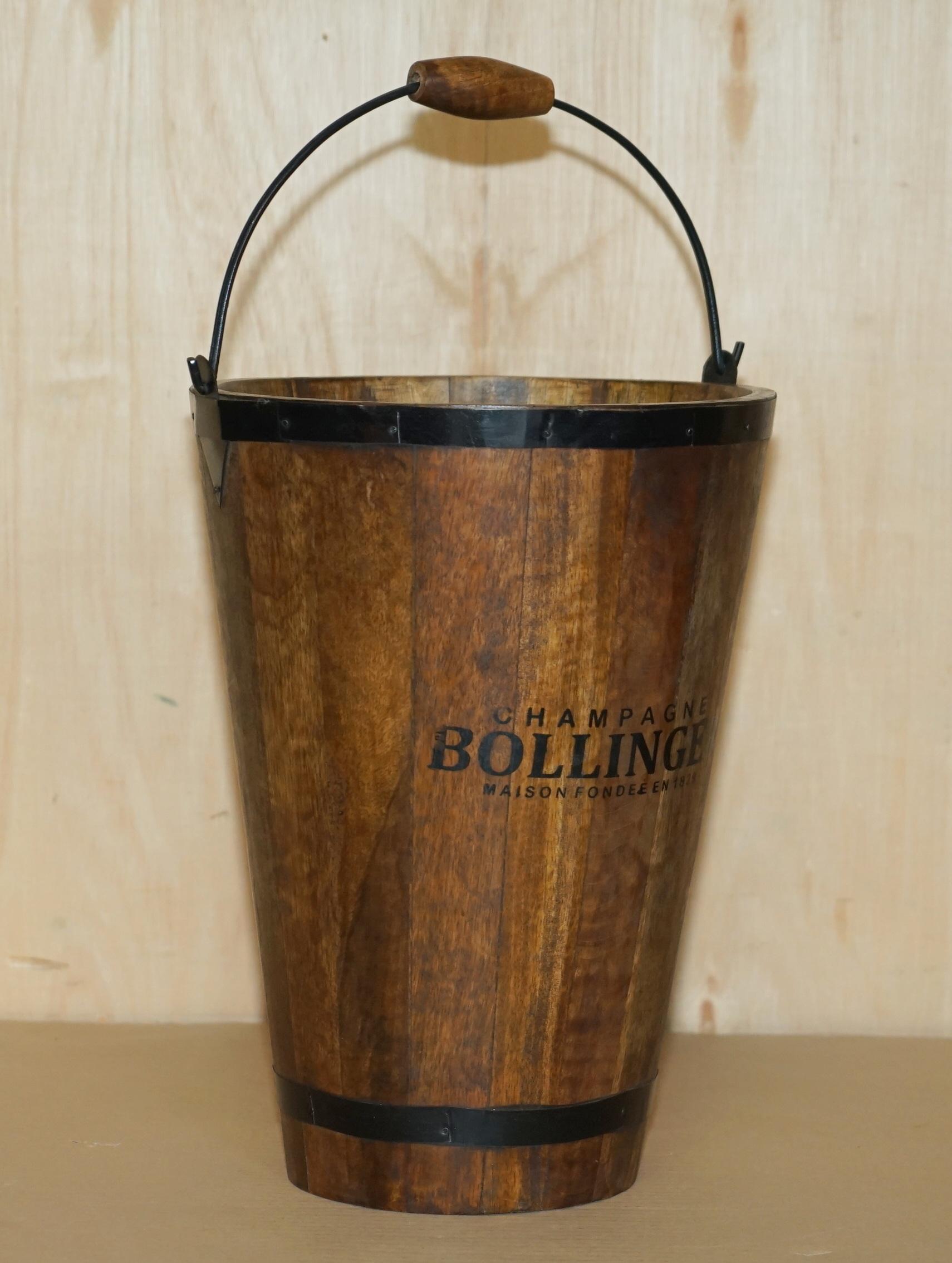 Royal House Antiques

Royal House Antiques is delighted to offer for sale this lovely decorative pair of vintage Bollinger Champagne buckets 

A very decorative and well made pair, they can be used I guess for champagne and ice however I'm not sure
