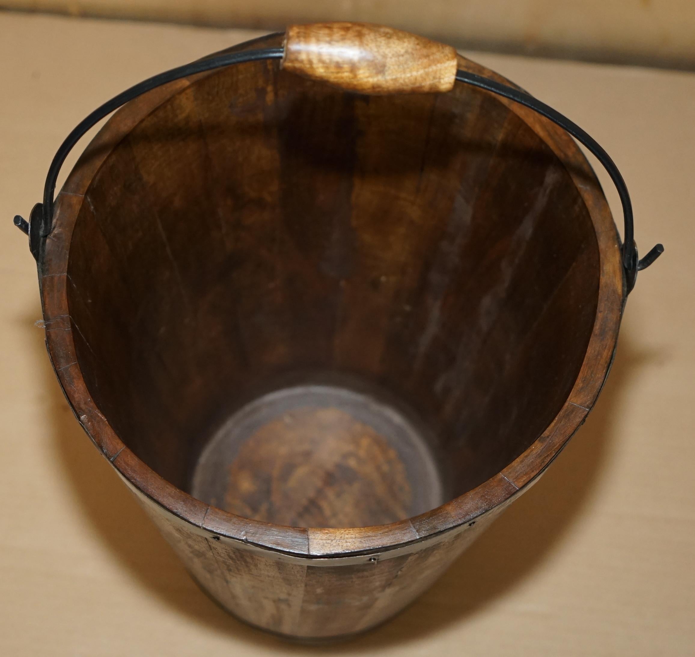 PAIR OF VINTAGE BOLLINGER CHAMPAGNE LOG BIN WOOD COAL PLATE OR PEAT BUCKETs For Sale 1