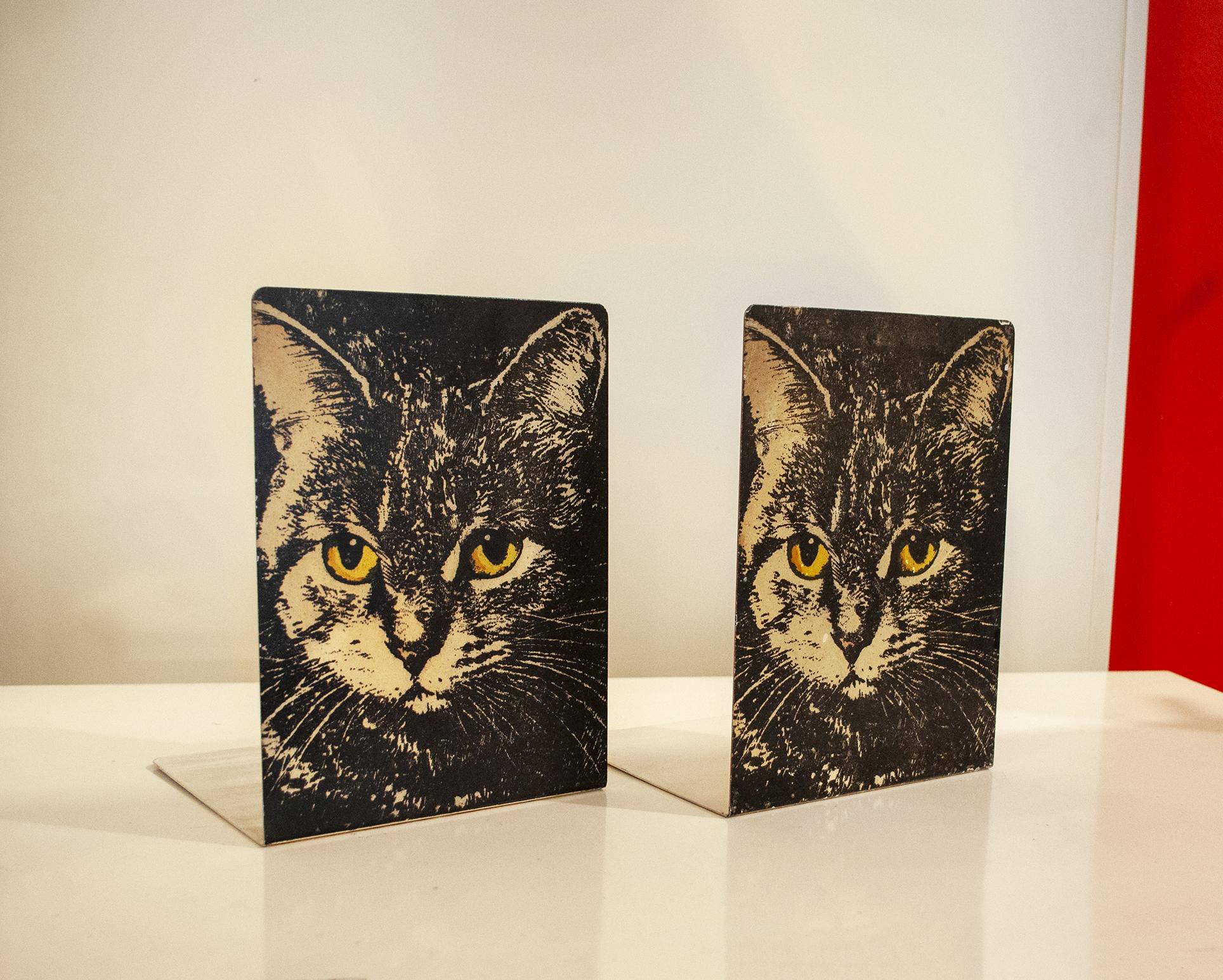Mid-Century Modern Pair of Vintage Bookends by Fornasetti for Atelier Fornasetti, 1960s For Sale