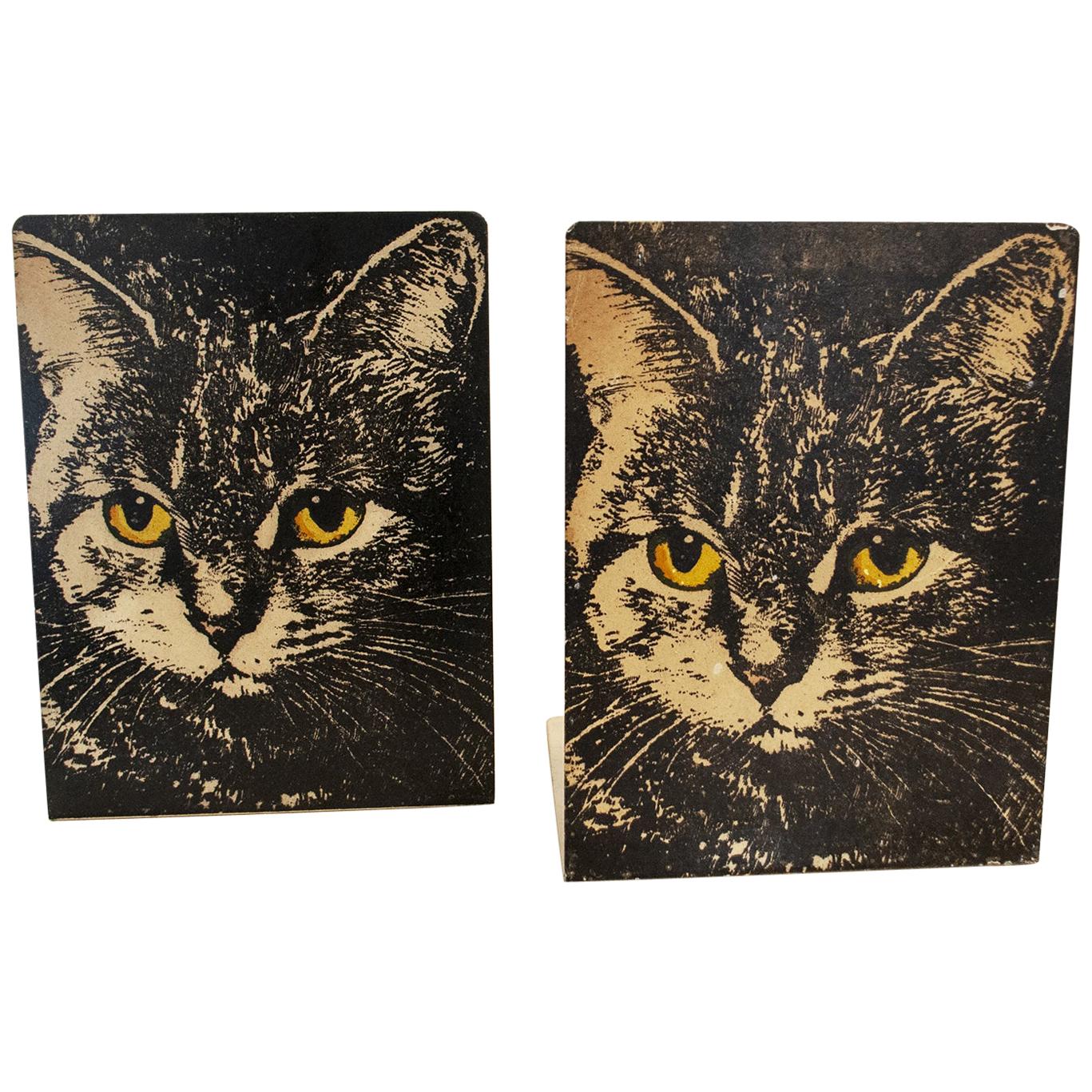 Pair of Vintage Bookends by Fornasetti for Atelier Fornasetti, 1960s For Sale