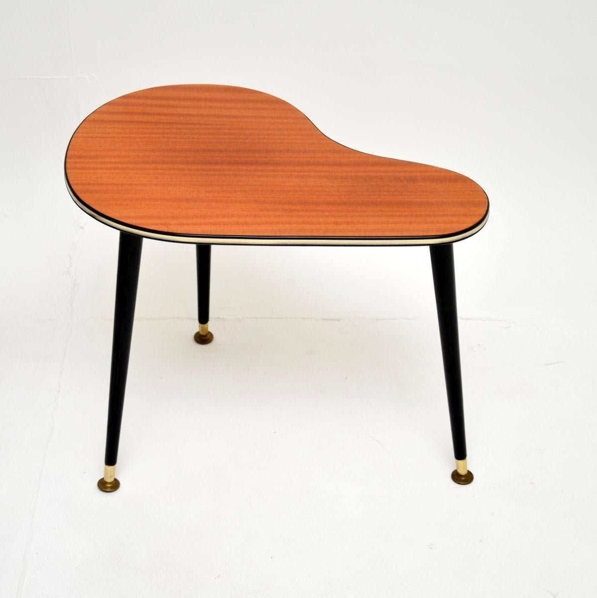 Lacquered Pair of Vintage Boomerang Side Tables